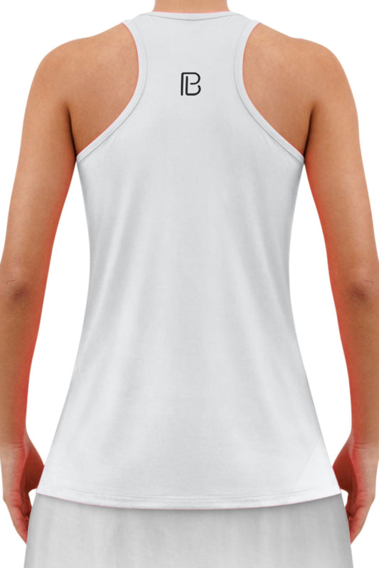 PB Racerback Tank White