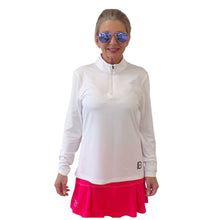 Load image into Gallery viewer, Bright White Long Sleeve Quarter Zip