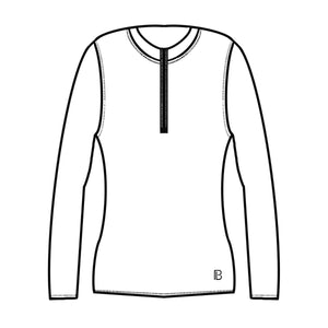 (PRE-ORDER)Bright White Long Sleeve Quarter Zip