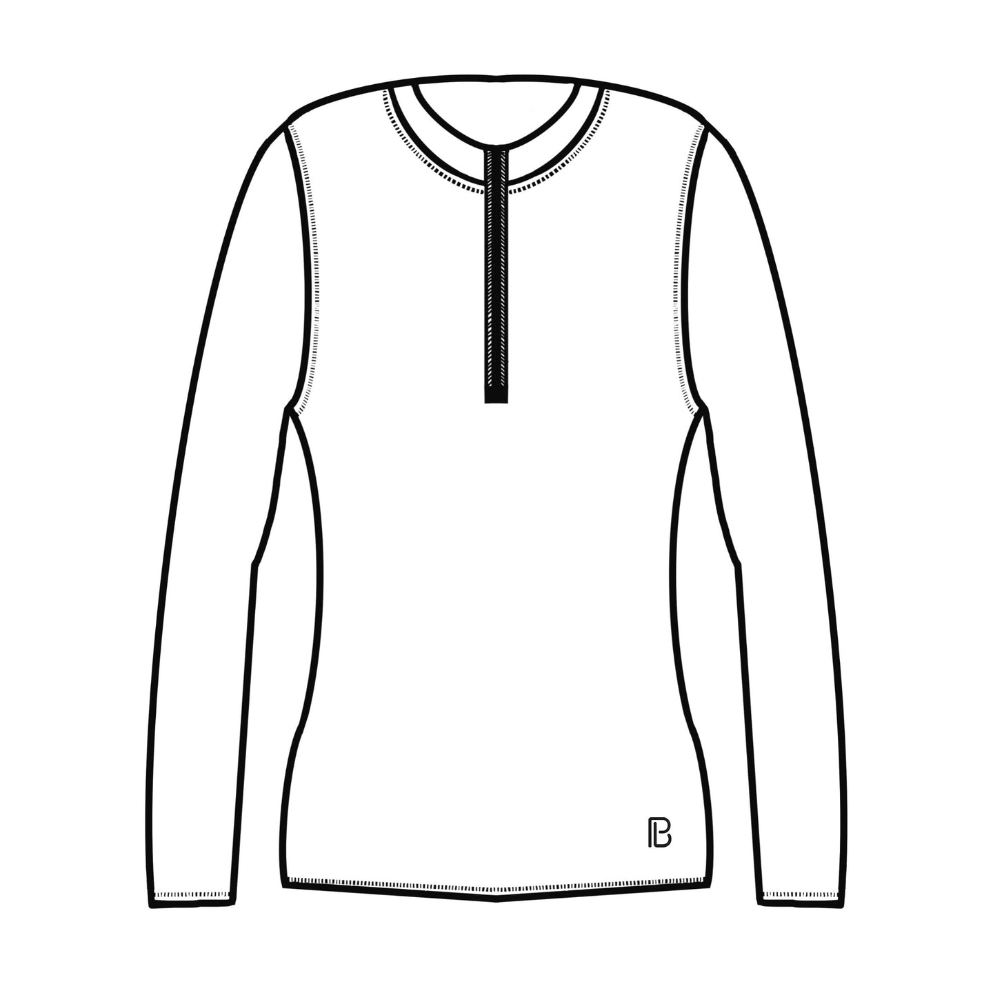 (PRE-ORDER)Bright White Long Sleeve Quarter Zip