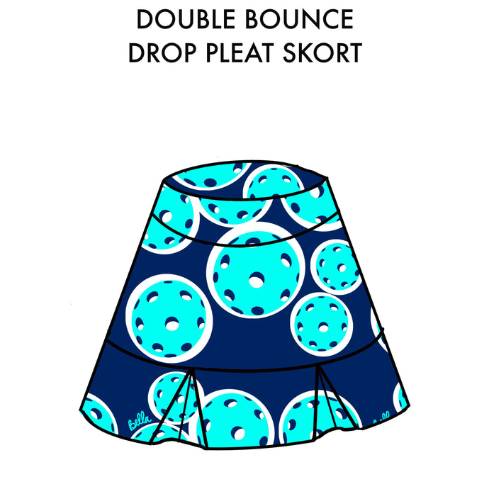 (PRE-ORDER) Double Bounce Drop Pleat Pickleball Skort