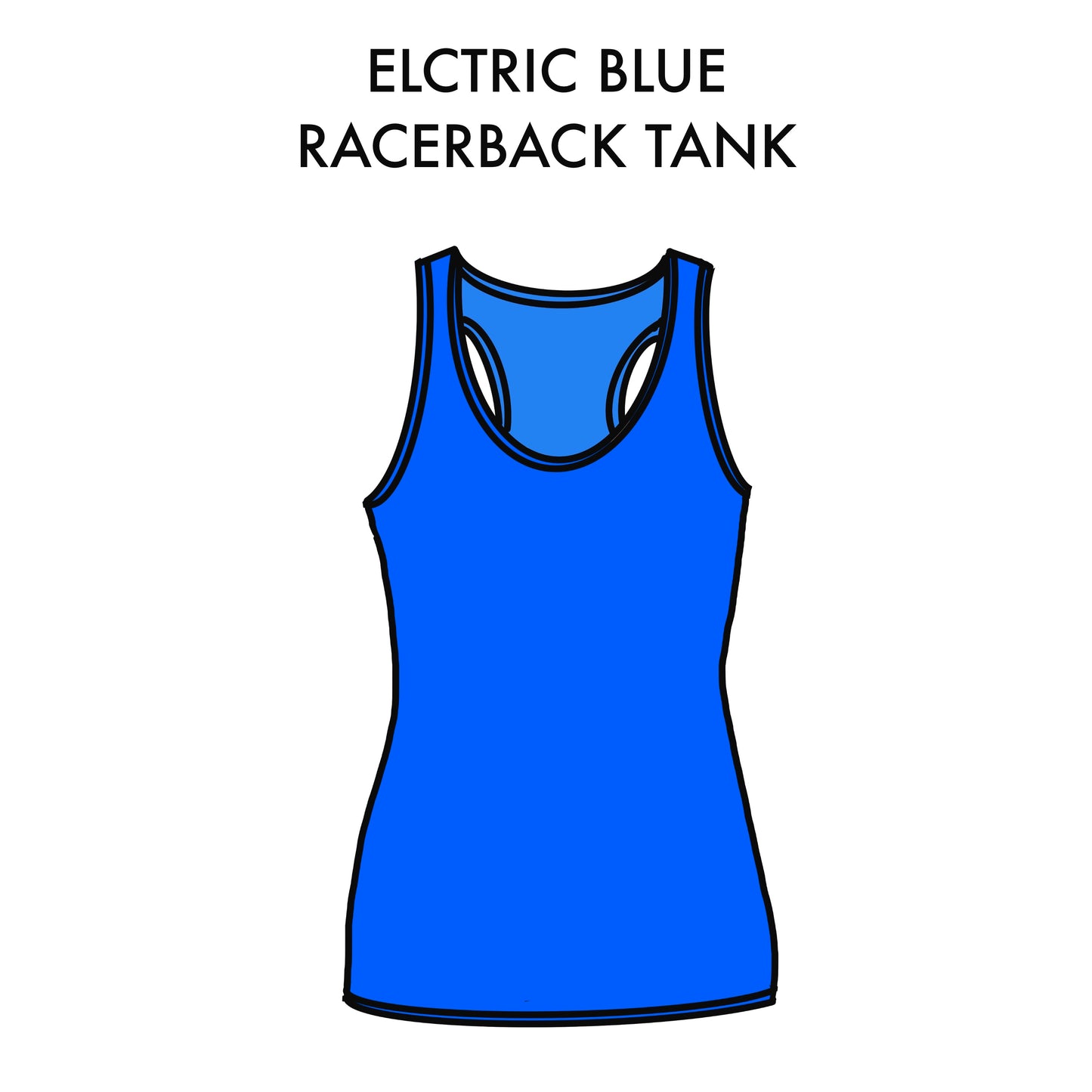 PB Racerback Tank Electric Blue