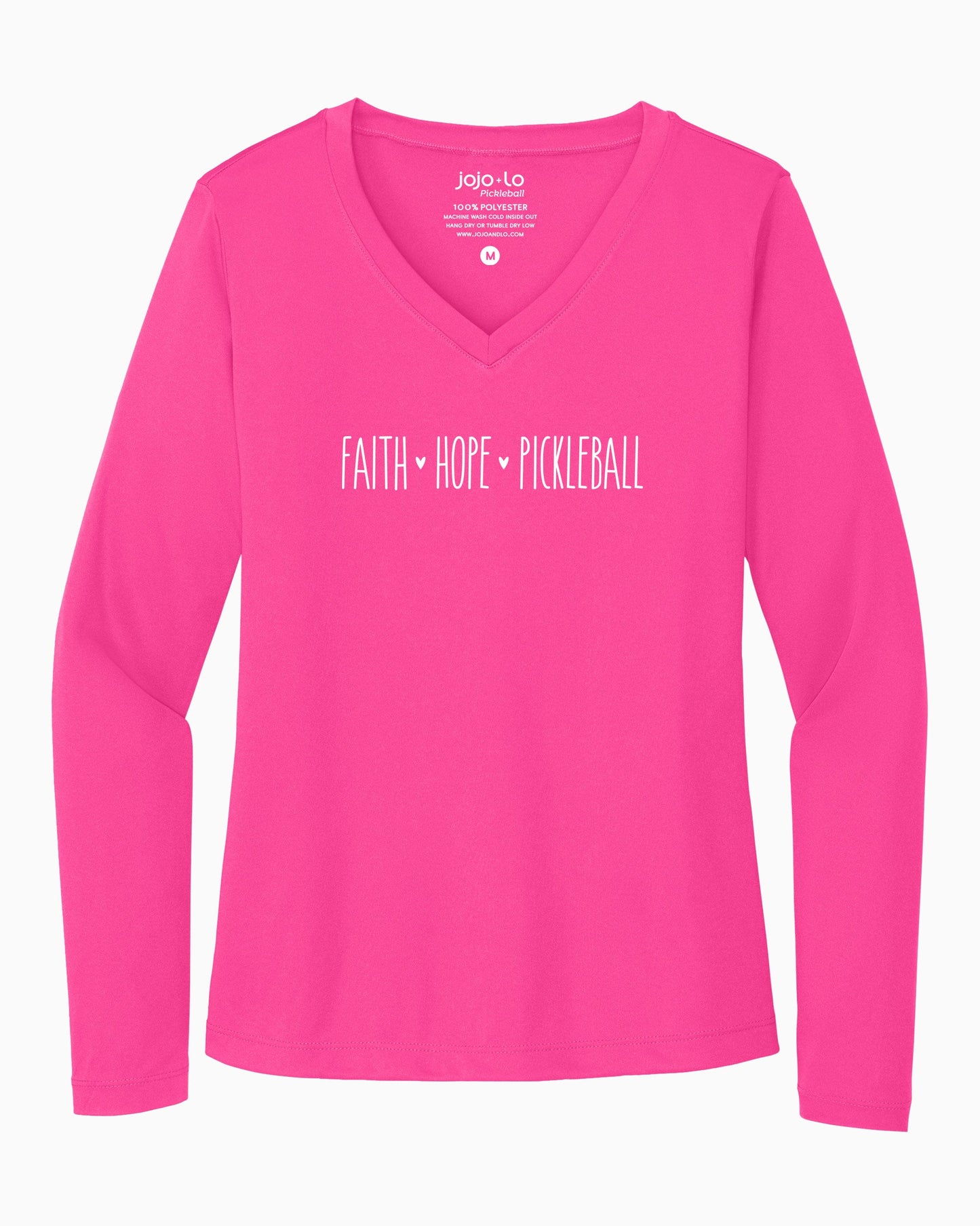 Hope Pickleball Long Sleeve V-Neck Performance Shirt