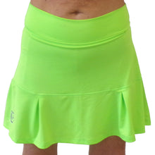 Load image into Gallery viewer, Gecko Green with Patience Grasshopper Shorts Pickleball Drop Pleat Skort