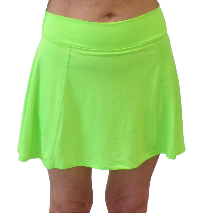 Gecko Green with Patience Shorts A-Line Skirt