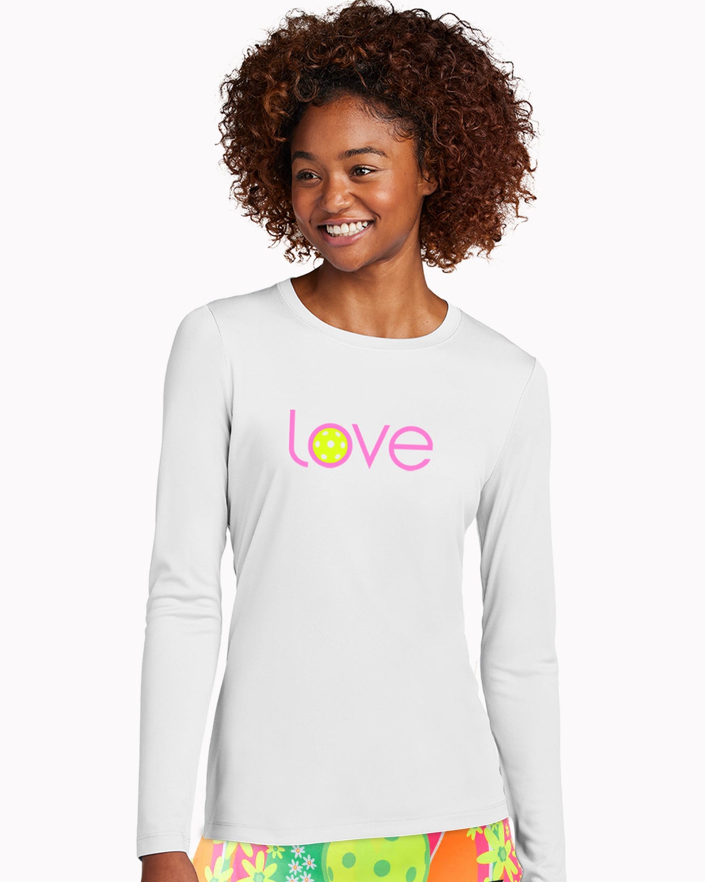 Love Pickleball Women's Sun Protection Shirt UPF 50 Fabric