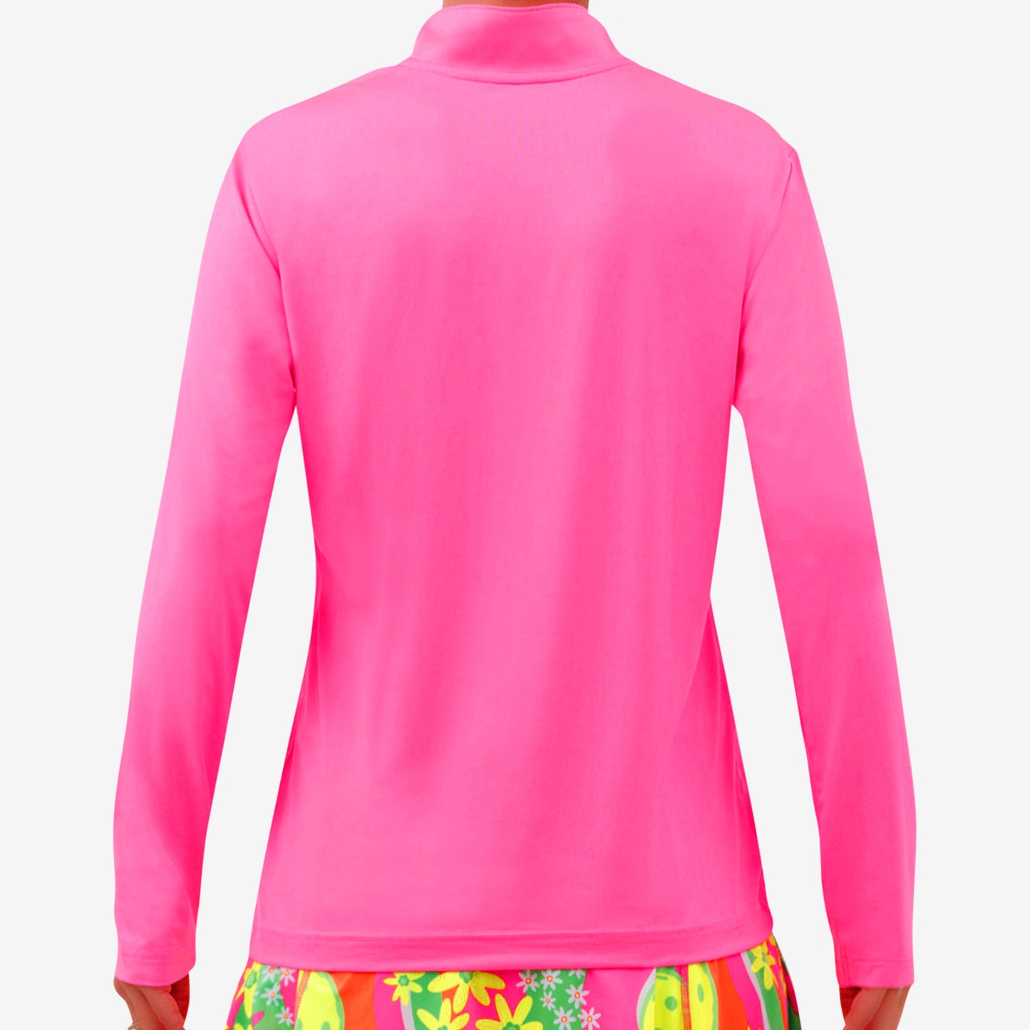 PB 1/4 Zip Long Sleeve Hot Pink