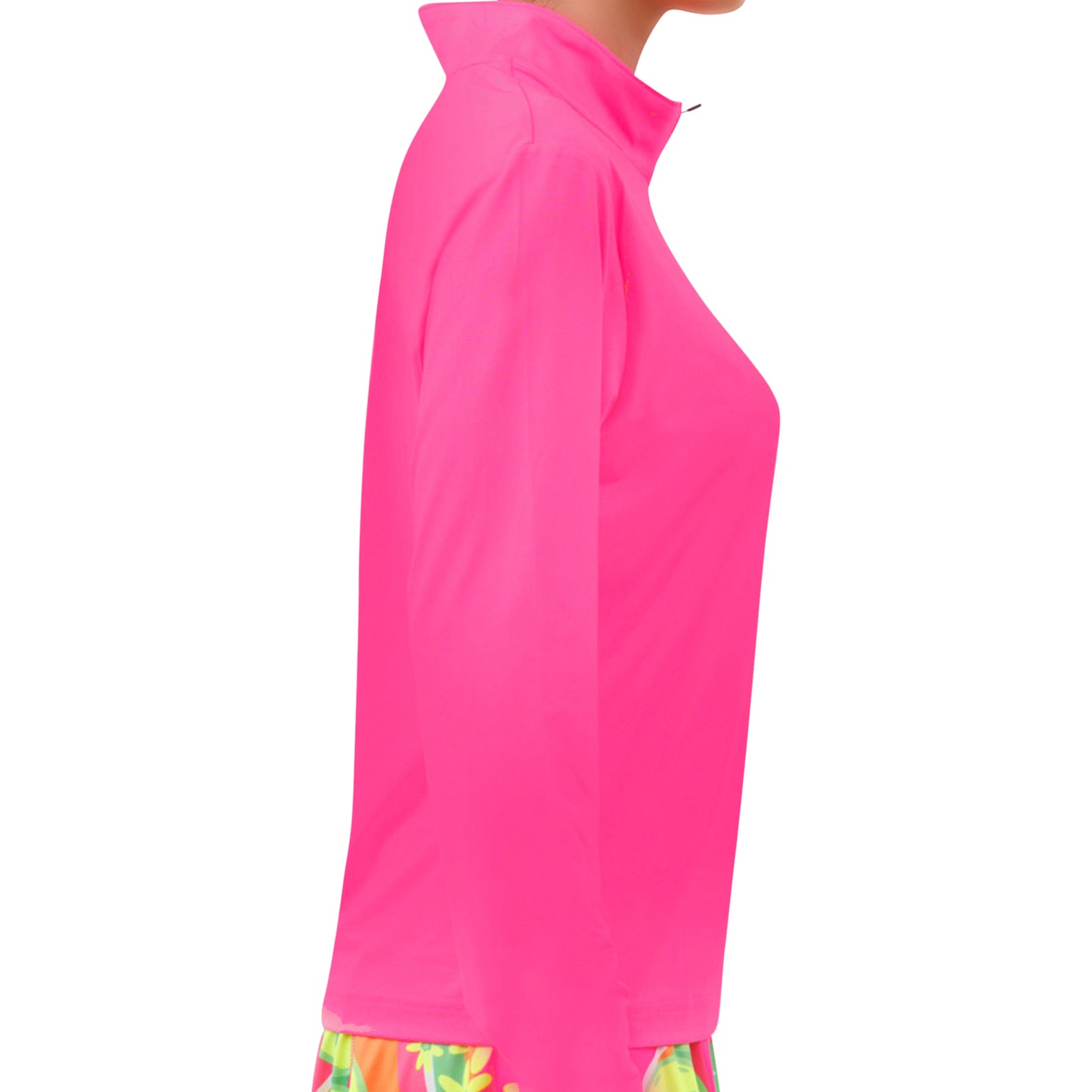 PB 1/4 Zip Long Sleeve Hot Pink