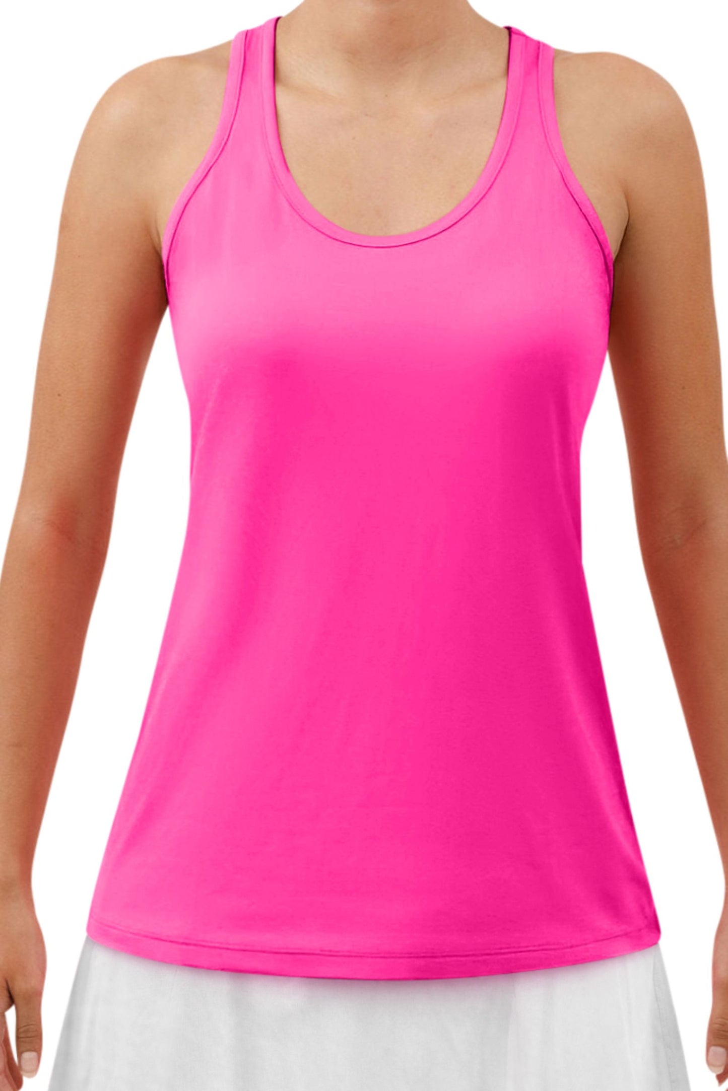 Next Level Apparel Women's Ideal Racerback Tank Top | Soft 60% Cotton 40% Polyester Blend, Pink-Royal Color, X-Large
