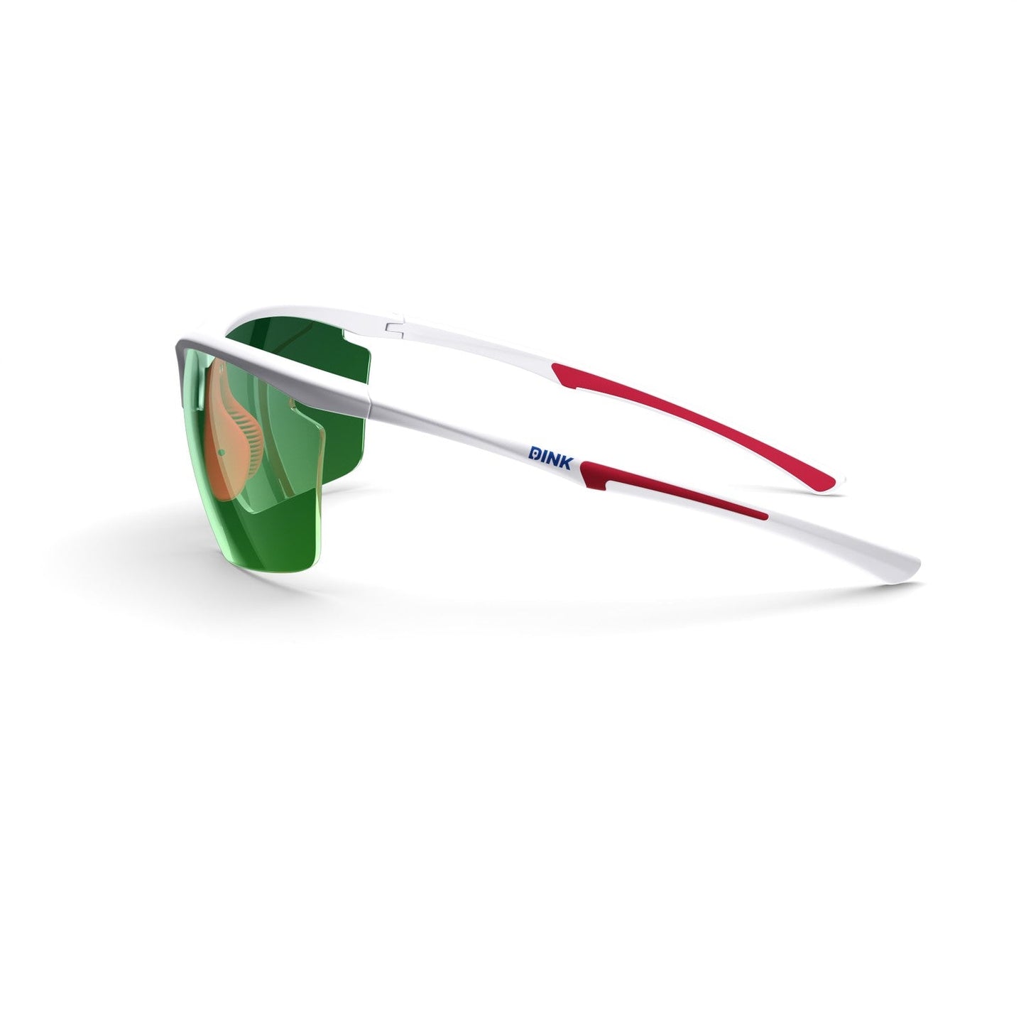 Daytona Petite Large Pickleball Sunglasses - White/Red