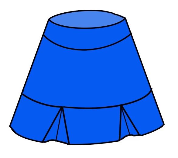 Electric Blue with Networth Shorts Drop Pleat Skirt
