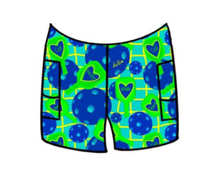 Electric Blue with Networth Shorts A-Line Pickleball Skirt