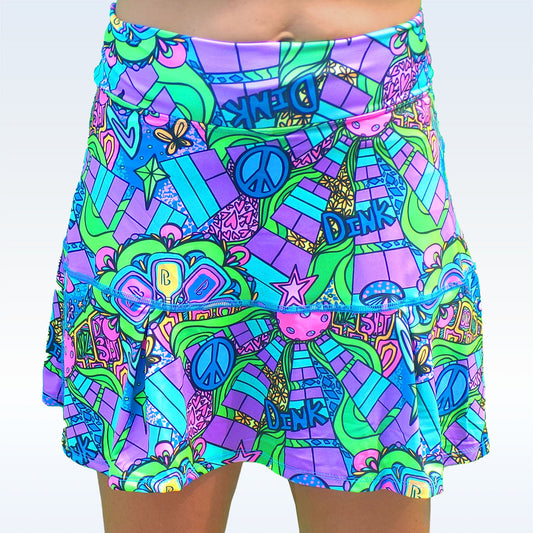 Groovy Drop Pleat Skort Front View