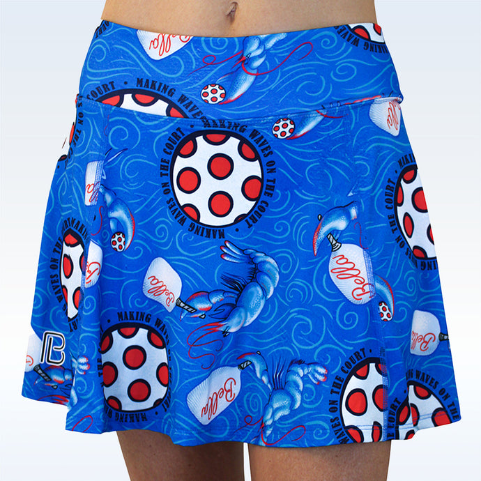 Pickleball Women's Skirt with Attached Shorts Lobster A-Line Skirt